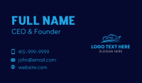 Blue Fast Car Business Card