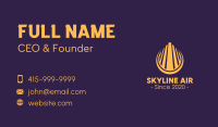 Golden Skyscraper Tower Business Card