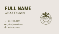 Marijuana Round Badge Business Card