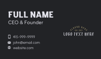 Vintage Calligraphy Wordmark Business Card