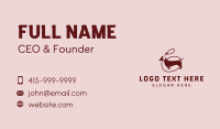 Daschund Dog Leash Business Card