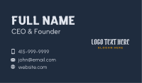 White Urban Western Wordmark  Business Card