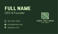 Green Leaf Emblem Business Card
