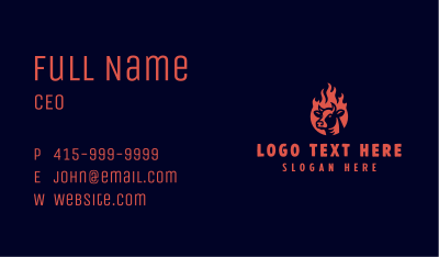 Flame Steakhouse Cow Business Card