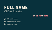 Modern Masculine Wordmark Business Card