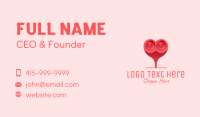 Flower Heart Balloon Business Card