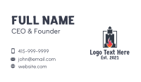 Castle Fortress Flame Business Card