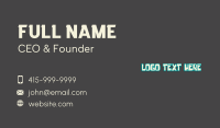 Hiphop Graffiti Wordmark Business Card