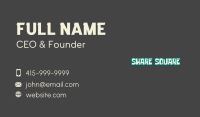 Hiphop Graffiti Wordmark Business Card