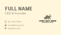 Bison Bull Fighting Business Card