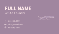 Feminine Watercolor Wordmark Business Card