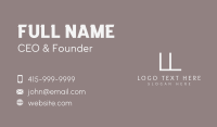 Deluxe Fashion Lettermark Business Card