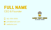 Boba Milk Tea Mascot Business Card