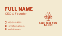 Orange Lamp Decor Business Card