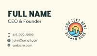 Sunset Beach Waves Business Card Design