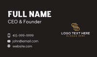 Tech Agency Luxury Letter S Business Card Design