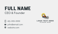 Construction Bulldozer Heavy Equipment Business Card Design