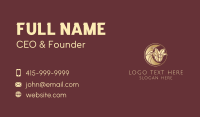 Moon Gold Flower Business Card