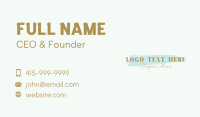 Elegant Beauty Wordmark Business Card