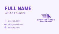 Purple Logistics Truck  Business Card