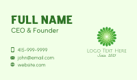 Green Flower Mandala  Business Card Design