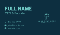Digital Company Letter P Business Card