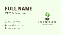 Soil Leaf Sprout Business Card
