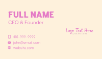 Feminine Cursive Wordmark Business Card