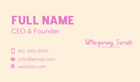 Feminine Cursive Wordmark Business Card Image Preview