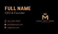 Premium Crown Letter M Business Card Design