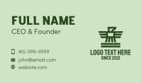 Green Military Falcon  Business Card