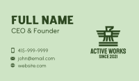 Green Military Falcon  Business Card