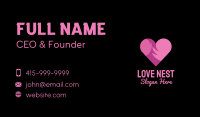 Pink Flaming Heart Business Card Image Preview