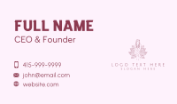 Organic Feminine Leaves  Business Card Design