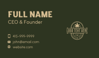 Elegant Cannabis Badge Business Card