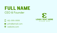 Green Company Letter E Business Card Design