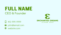 Green Company Letter E Business Card Image Preview