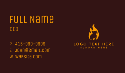 Flame Pig Barbecue Grill Business Card