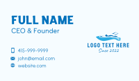 Blue Yacht Vehicle  Business Card Design