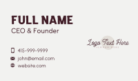 Cosmetics Cursive Wordmark Business Card