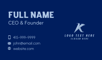 Eagle Aviation Letter K Business Card