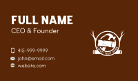 Lumber Woodwork Emblem Business Card