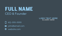 Generic Wordmark Firm Business Card