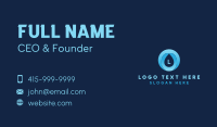 Water Drop Lettermark Business Card Design