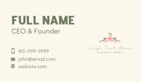 Floral Clothing Hanger Business Card
