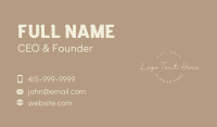 Fashion Script Wordmark Business Card