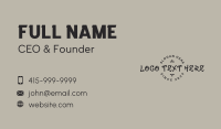 Black Circle Graffiti Business Card Design