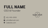 Black Circle Graffiti Business Card