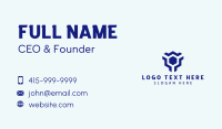 Blue Geometric Business  Business Card
