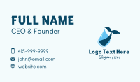 Droplet Whale Tail Business Card Design
